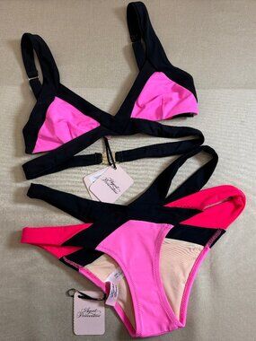 Agent Provocateur Mazzy Pink Black And Red Bikini